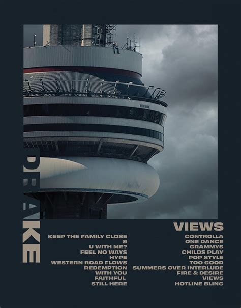 Views - Drake Album Poster – Poster | Canvas Wall Art Print - John Sneaker