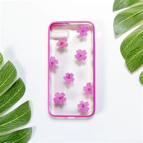 Pressed Flower Floral Cute Protective Iphone 7/8 Bumper Case | Etsy ...