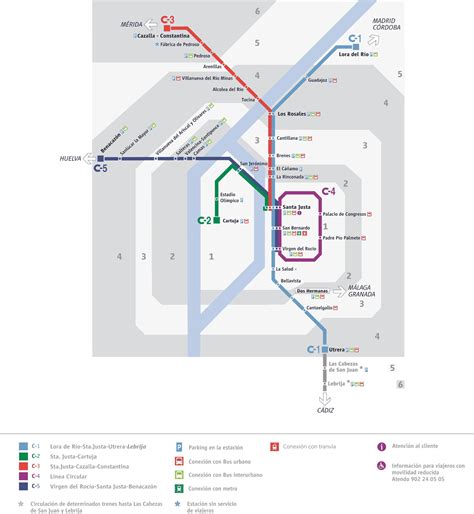 Seville train station map - Train station in Seville map (Andalusia - Spain)