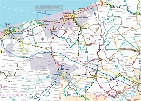 Transport map of surroundings of Dunkirk - Ontheworldmap.com