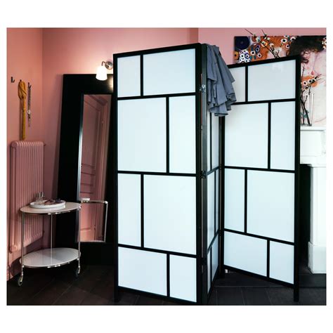 RISÖR Room divider, white/black, 216x185 cm - IKEA Ireland