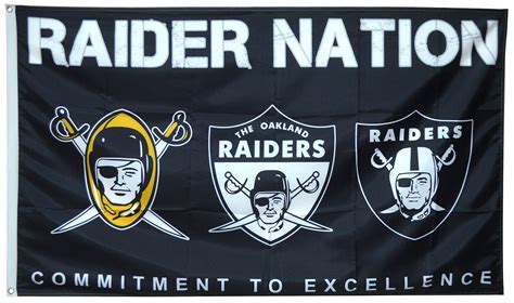 Oakland Raiders NFL Flag 3×5 ft Raider Nation Sports Banner | footballfannetwork.us