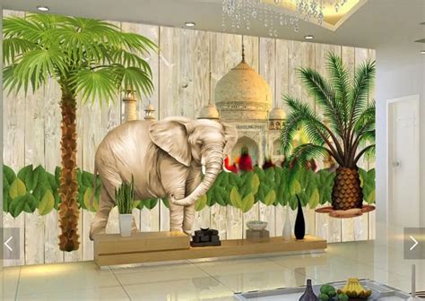 3D Murals Wall Paper Indian Style Southeast Asia Wallpapers for Living Room Wall Decor Wall ...