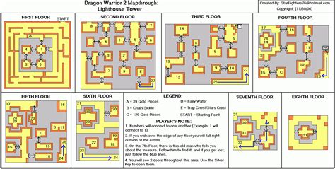 Dragon Warrior II Lighthouse Tower Map (GIF) - StarFighters76 - Neoseeker Walkthroughs