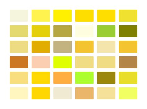 Shades Of Yellow: +50 Yellow Colors with Hex Codes