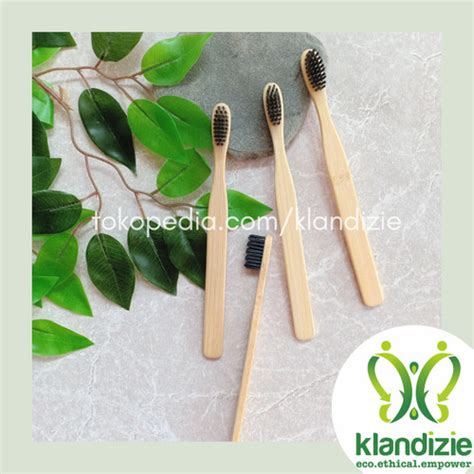 Jual [Charcoal] Sikat Gigi Bambu Eco-Friendly Bamboo Toothbrush - Kota Cimahi - klandizie ...