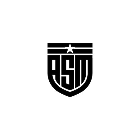 Premium Vector | Asm shield american logo design