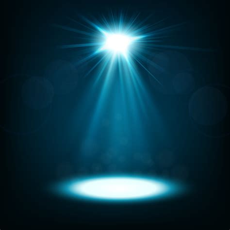 Blue Spotlight On Dark Background, Vector Illustration 24723265 Vector ...