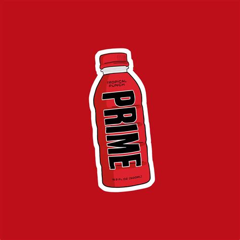 Red Prime Sticker Drink Prime Prime Hydration KSI Logan Paul KSI Prime ...