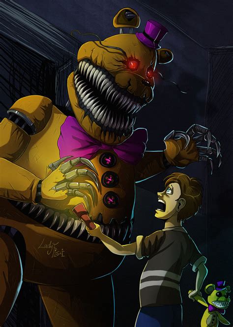 FNAF 4 - Fredbear Encounter by LadyFiszi on DeviantArt