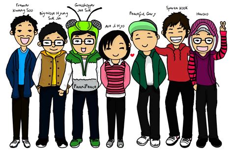 RM Family Cartoon - Running man ♥ Korean Variety Show Photo (36229456) - Fanpop