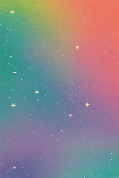 Pastel Rainbow and Stars Digital Graphic · Creative Fabrica