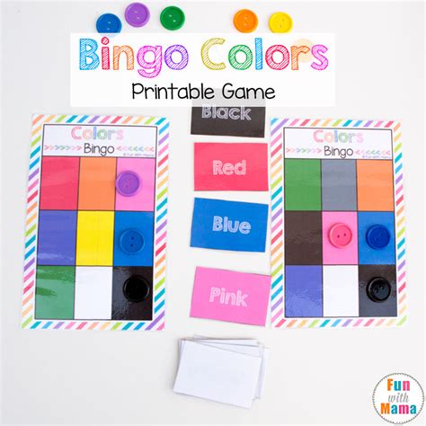 Printable Bingo Colors - Fun with Mama