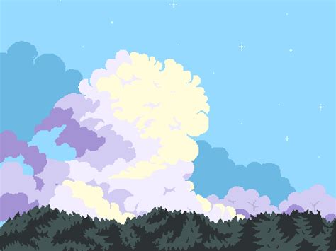 Pixel Art Clouds Wallpapers - Top Free Pixel Art Clouds Backgrounds - WallpaperAccess