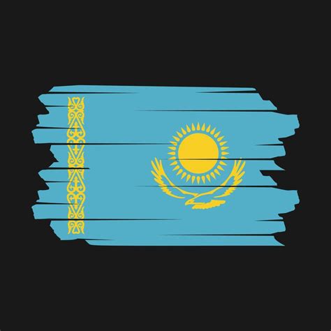 Kazakhstan Flag Brush Vector 19542492 Vector Art at Vecteezy