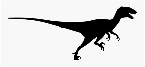 Tyrannosaurus - Velociraptor Silhouette Svg Free , Free Transparent Clipart - ClipartKey