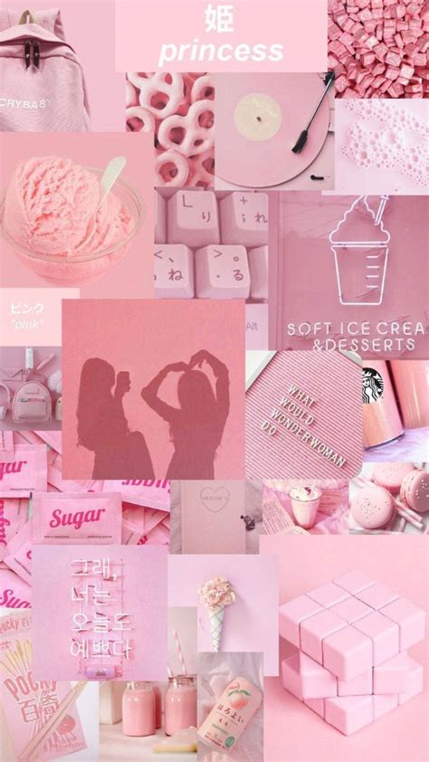 Download Classy Aesthetic Pink Collage Wallpaper | Wallpapers.com