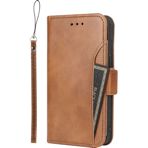 SaharaCase Leather Folio Wallet Case for Apple iPhone 15 Pro Max Brown CP00481 - Best Buy