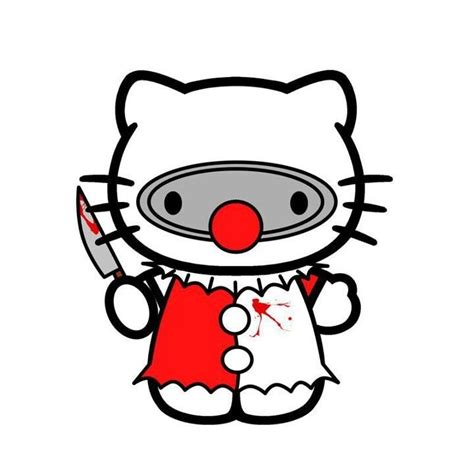 Scary clown | Hello kitty halloween, Hello kitty pictures, Hello kitty images