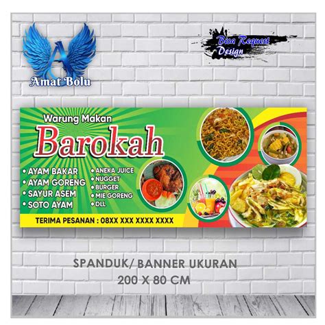 Jual BANNER MMT SPANDUK WARUNG SEDIA AYAM BAKAR SAYUR ASEM ANEKA JUICE UKURAN 200x80 BISA ...