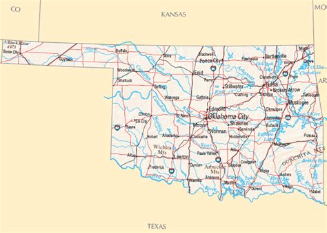 Oklahoma Map | Map of Oklahoma