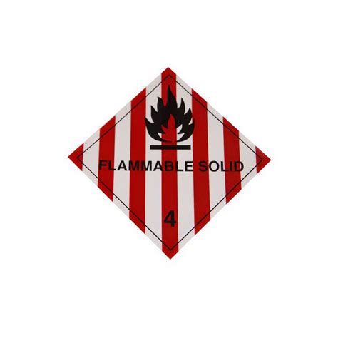 Dangerous goods label «Flammable solids - Cl.4.1» | Model Online Shop