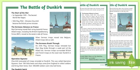 The Battle Of Dunkirk Timeline