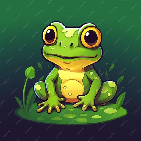 Premium AI Image | frog cartoon logo