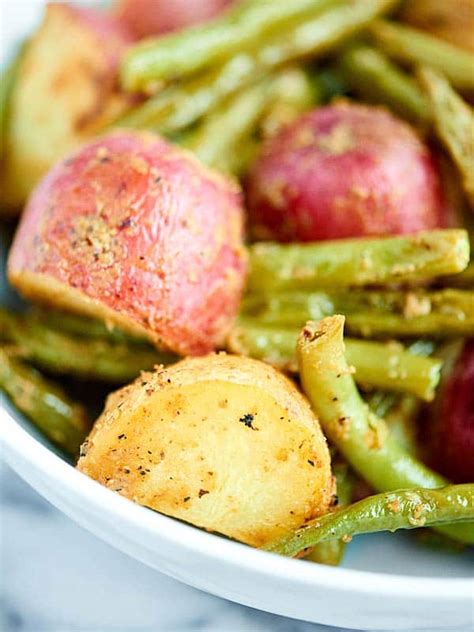 Roasted Potatoes and Green Beans Recipe - w/ Dijon