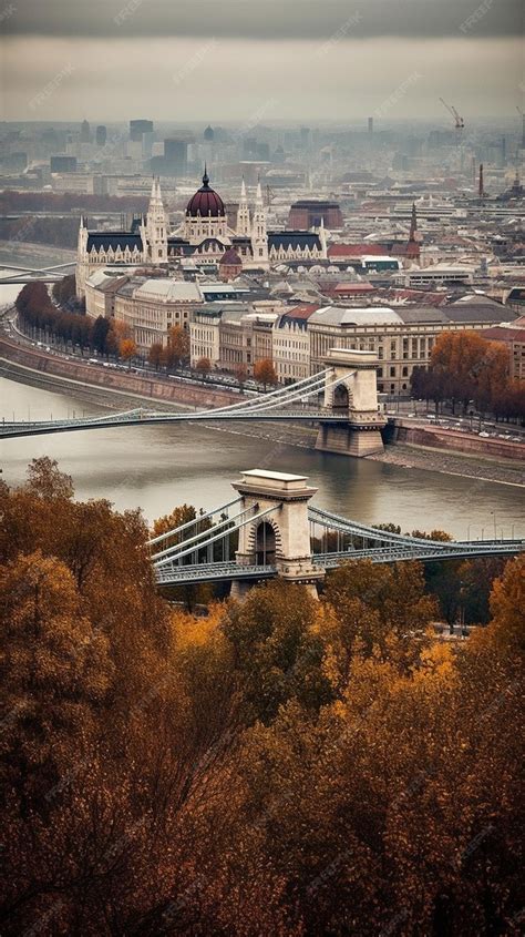 Premium AI Image | A view of the chain bridge in budapest