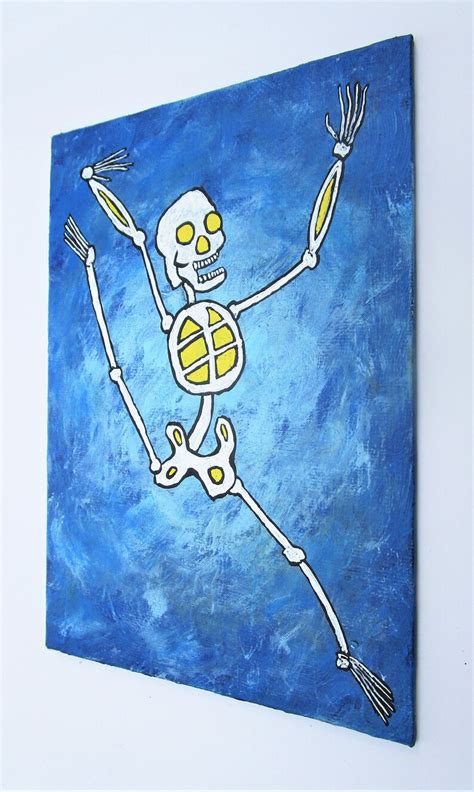 Skeleton Dance ORIGINAL ACRYLIC PAINTING 5 X 7 - Etsy