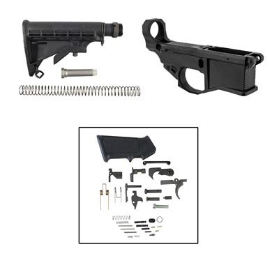 Brownells Ar 15 80% Lower Build Kit W/Buttstock Black Ar 15 80% Lower Build Kit W/ Buttstock ...