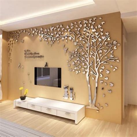 Couple Tree 3D Acrylic Stereo Creative Wall Stickers | Wall stickers home, Family room wall ...