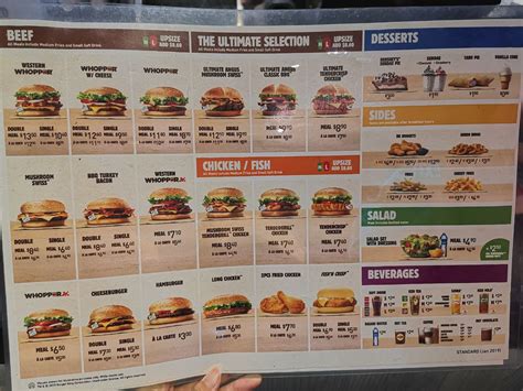 Burger King Menu with Prices: Burger King Singapore Menu Updated 2024