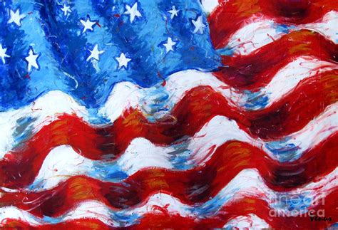 American Flag Painting by Venus