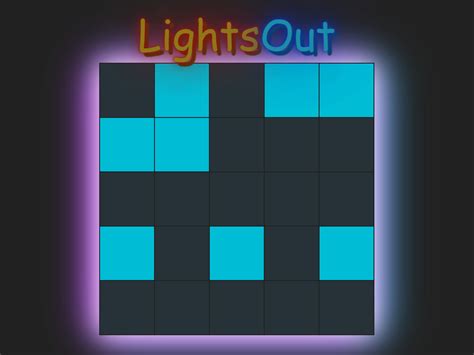 The goal of the game is to turn all lights off. Each time a square is clicked all adjacent ...