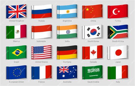 Premium Vector | National flags fabric tags. countries labels, official ...