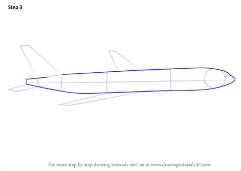 Learn How to Draw a Boeing 777 (Airplanes) Step by Step : Drawing Tutorials