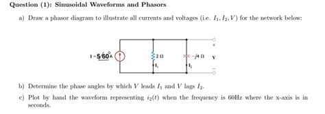 Solved Question (1): Sinusoidal Waveforms and Phasors a) | Chegg.com