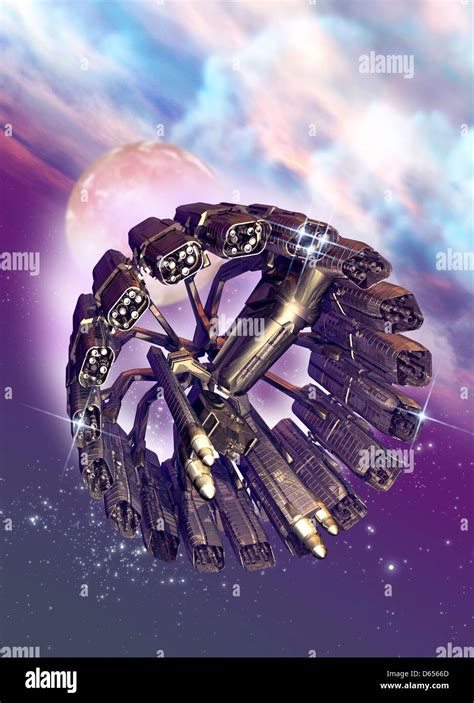 Futuristic spaceship, artwork Stock Photo - Alamy