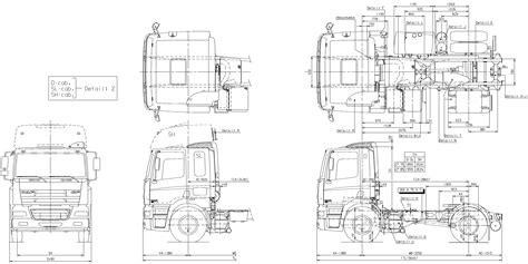 DAF CF 75 2007 Blueprint - Download free blueprint for 3D modeling