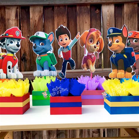 Paw Patrol Birthday Theme Party Centerpiece Decoration INDIVIDUAL | Paw patrol party decorations ...