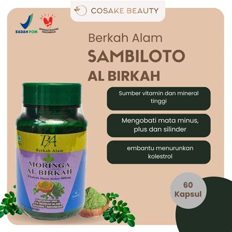 Jual Kapsul Moringa Daun Kelor Al Birkah @ 60 Kapsul / Extrak Daun Kelor / Kapsul Kesuburan Pria ...