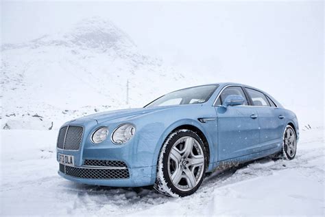 Photo of the Day: Sky Blue Bentley Continental Flying Spur in St. Moritz - GTspirit