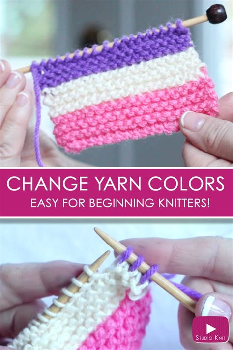 How to Change Yarn Colors While Knitting with Video Tutorial | Studio Knit