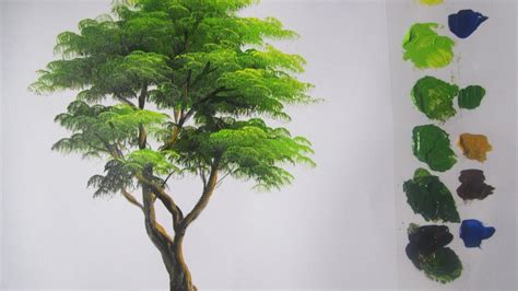 How to paint a tree in Acrylics lesson 5 | Doovi