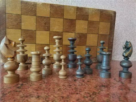 Vintage Soviet Chess Set Wooden Russian Chess USSR With the | Etsy