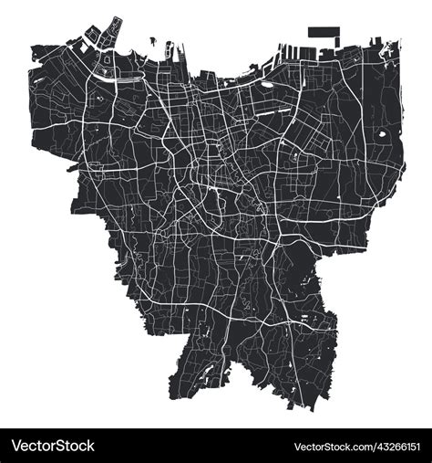 Jakarta Vector Map Detailed Map Of Jakarta City Royalty Free Stock | The Best Porn Website