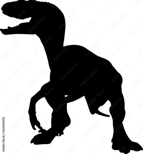 Velociraptor 4 isolated vector silhouette Stock Vector | Adobe Stock