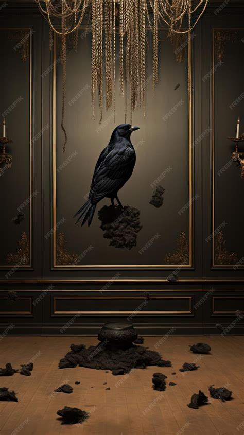 Premium AI Image | scary raven poster